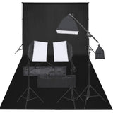 VidaXL Fotostudioset met verlichtingsset en achtergrond