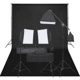 VidaXL Fotostudioset met verlichtingsset en achtergrond