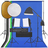 Vidaxl fotostudioset met verlichtingsset, achtergrond en reflector