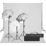 VidaXL Fotostudioset met verlichtingsset en achtergrond