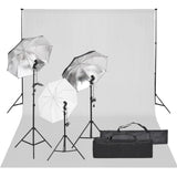 VidaXL Fotostudioset met verlichtingsset en achtergrond