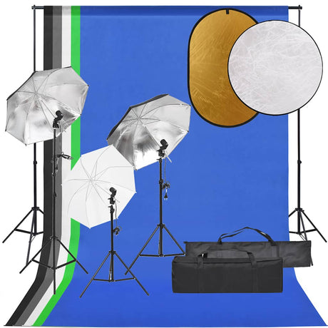 Vidaxl fotostudioset met verlichtingsset, achtergrond en reflector