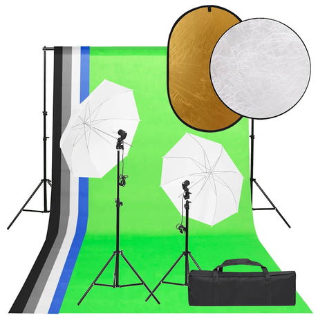 Vidaxl fotostudioset met verlichtingsset, achtergrond en reflector