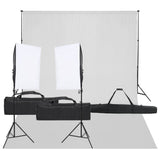 VidaXL Fotostudioset met verlichtingsset en achtergrond