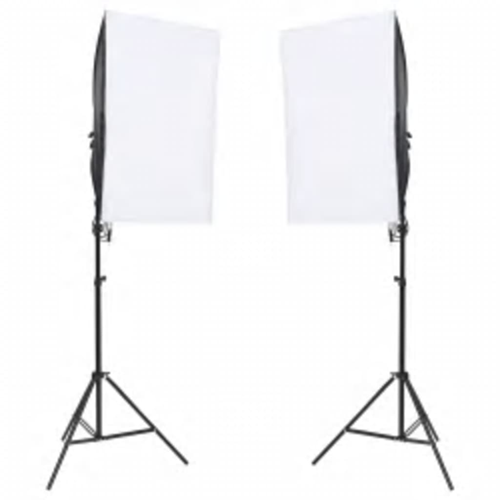 VidaXL Fotostudioset met verlichtingsset en achtergrond