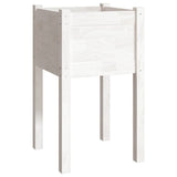 Vidaxl plantenbak 40x40x70 cm massief grenenhout wit