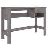 Vidaxl bureau hamar 110x40x75 cm massief grenenhout lichtgrijs