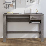 Vidaxl bureau hamar 110x40x75 cm massief grenenhout lichtgrijs