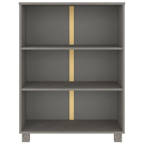 Vidaxl boekenkast hamar 85x35x112 cm massief grenenhout lichtgrijs