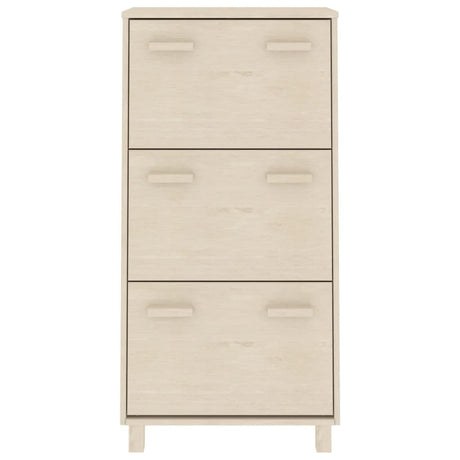 Vidaxl schoenenkast hamar 59,5x35x117 cm grenenhout honingbruin