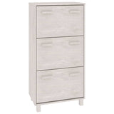 Vidaxl schoenenkast hamar 59,5x35x117 cm massief grenenhout wit