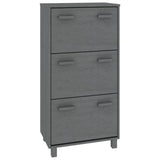 Vidaxl schoenenkast hamar 59,5x35x117 cm grenenhout donkergrijs