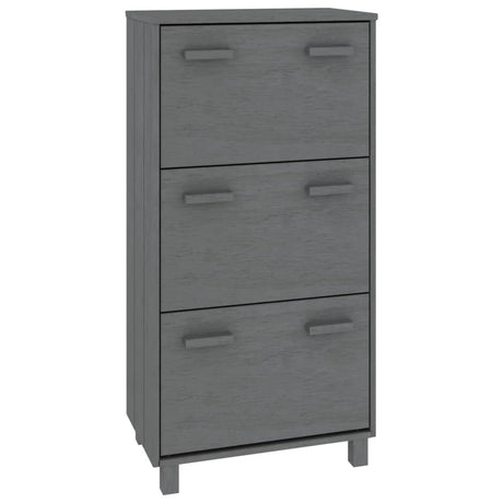 Vidaxl schoenenkast hamar 59,5x35x117 cm grenenhout donkergrijs