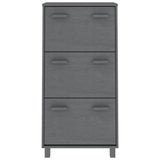 Vidaxl schoenenkast hamar 59,5x35x117 cm grenenhout donkergrijs