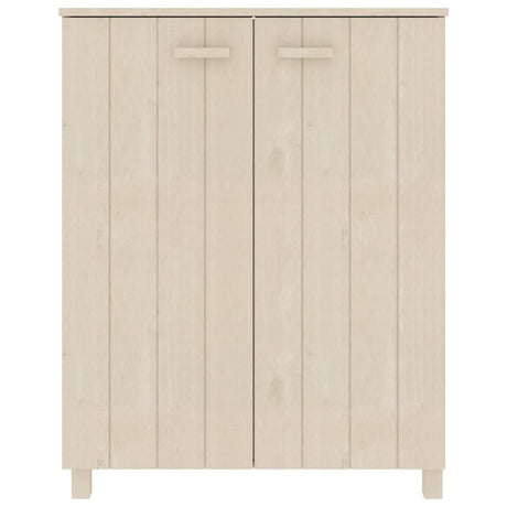 Vidaxl schoenenkast hamar 85x40x108 cm massief grenenhout honingbruin