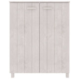 Vidaxl schoenenkast hamar 85x40x108 cm massief grenenhout wit