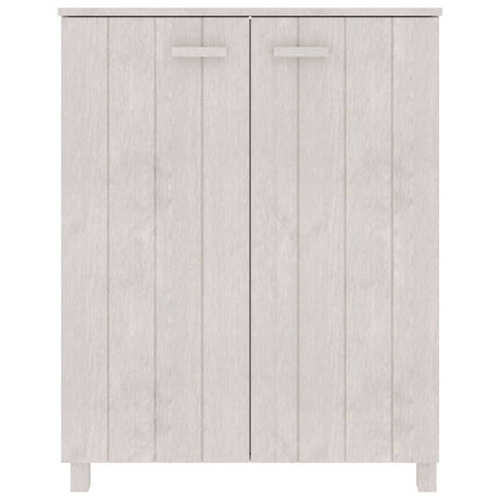 Vidaxl schoenenkast hamar 85x40x108 cm massief grenenhout wit