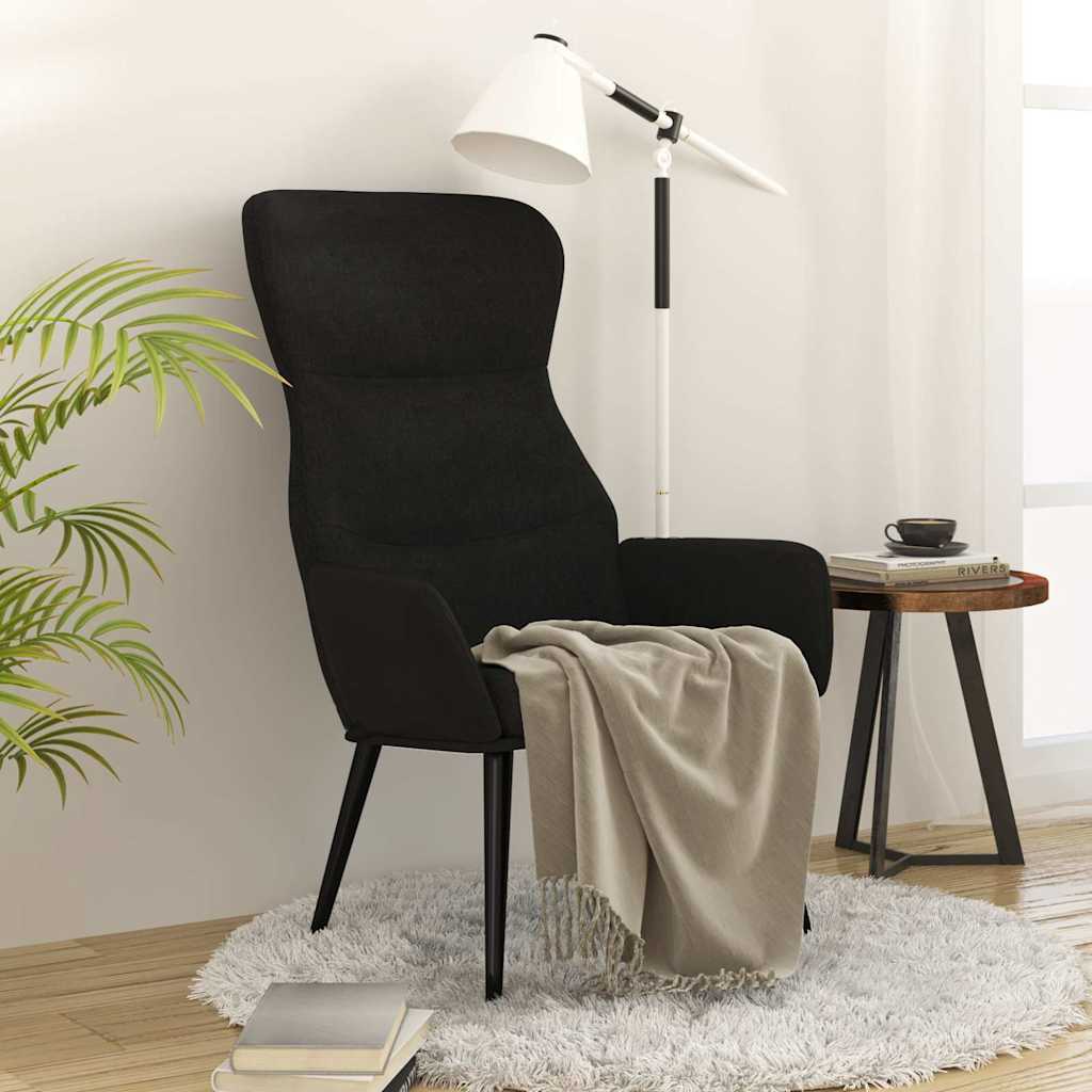 Vidaxl relaxstoel stof zwart