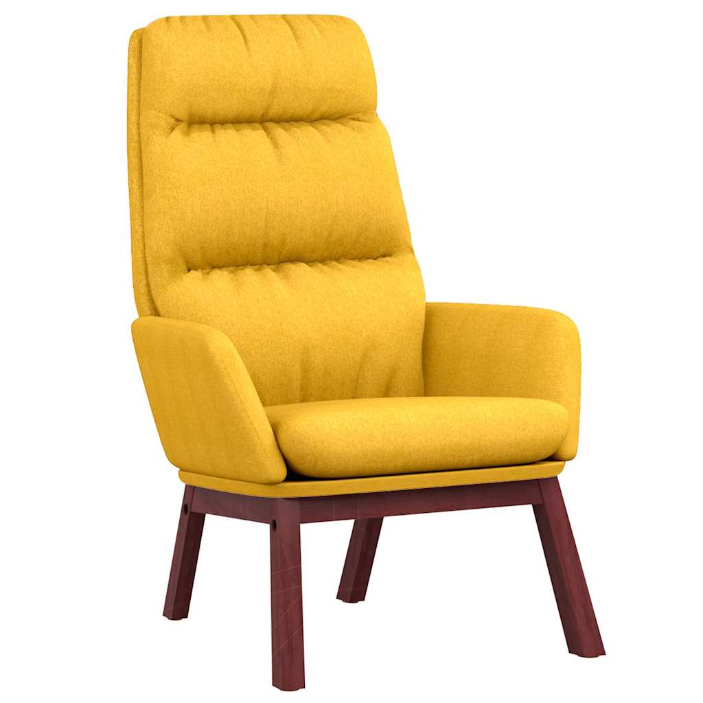 Vidaxl relaxstoel stof mosterdgeel