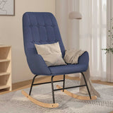 Vidaxl schommelstoel stof blauw