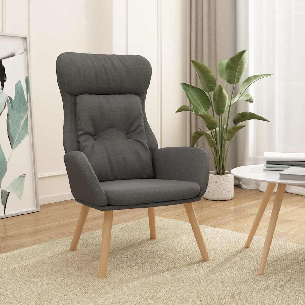 Vidaxl relaxstoel stof donkergrijs