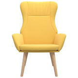 Vidaxl relaxstoel stof mosterdgeel
