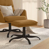 Vidaxl voetenbank 60x60x36 cm fluweel bruin