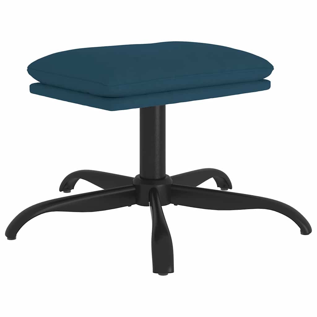 Vidaxl voetenbank 60x60x36 cm fluweel blauw