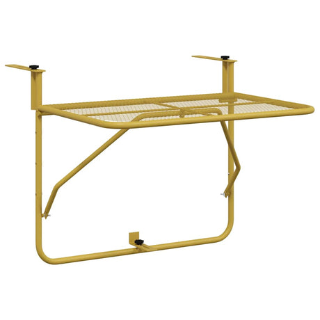 Vidaxl balkontafel 60x40 cm staal goudkleurig