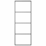 Vidaxl schuifdeur 76x205 cm mat esg-glas en aluminium zwart