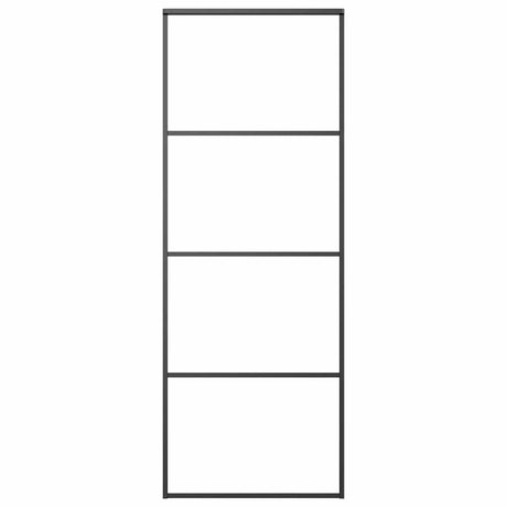 Vidaxl schuifdeur 76x205 cm mat esg-glas en aluminium zwart