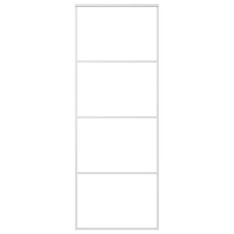 Vidaxl schuifdeur 76x205 cm mat esg-glas en aluminium wit