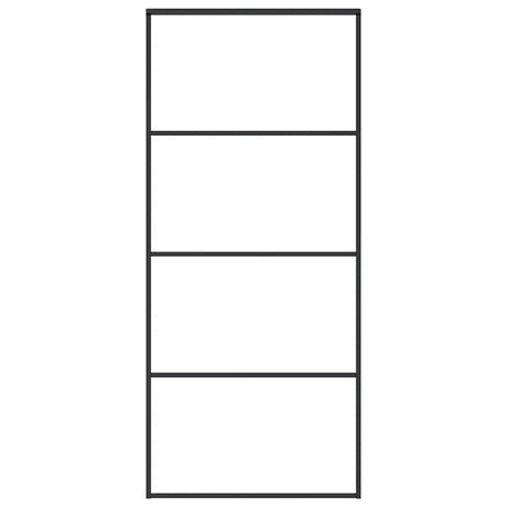 Vidaxl schuifdeur 90x205 cm mat esg-glas en aluminium zwart