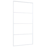 Vidaxl schuifdeur 102,5x205 cm mat esg-glas en aluminium wit