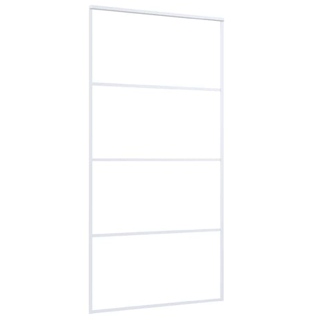 Vidaxl schuifdeur 102,5x205 cm mat esg-glas en aluminium wit