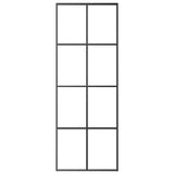 Vidaxl schuifdeur 76x205 cm esg-glas en aluminium zwart