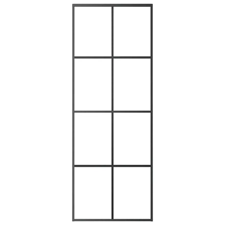 Vidaxl schuifdeur 76x205 cm esg-glas en aluminium zwart
