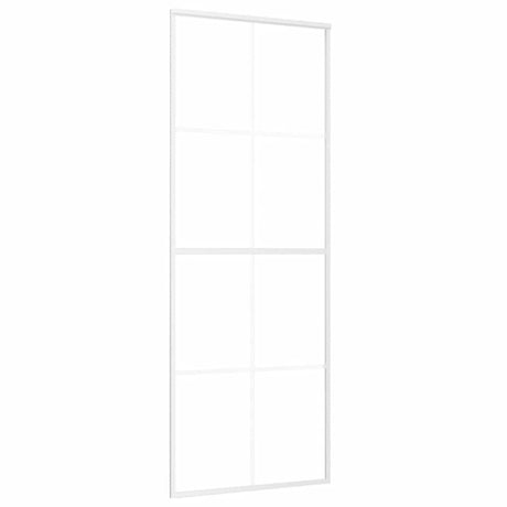 Vidaxl schuifdeur 76x205 cm esg-glas en aluminium wit