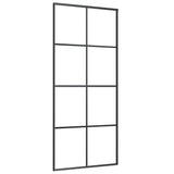 Vidaxl schuifdeur 90x205 cm esg-glas en aluminium zwart