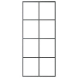 Vidaxl schuifdeur 90x205 cm esg-glas en aluminium zwart