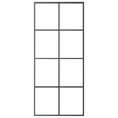 Vidaxl schuifdeur 90x205 cm esg-glas en aluminium zwart