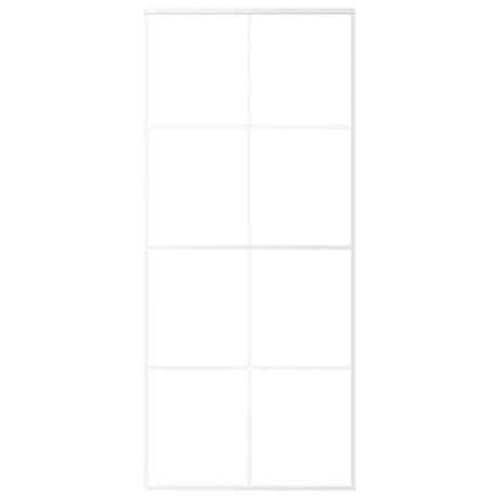 Vidaxl schuifdeur 90x205 cm mat esg-glas en aluminium wit