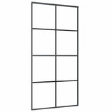 Vidaxl schuifdeur 102,5x205 cm esg-glas en aluminium zwart