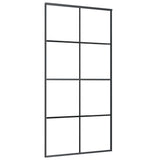 Vidaxl schuifdeur 102,5x205 cm esg-glas en aluminium zwart