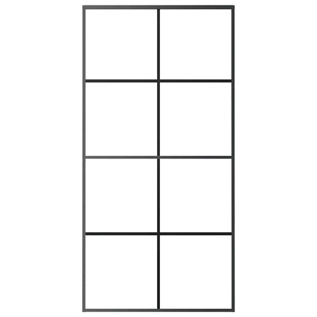 Vidaxl schuifdeur 102,5x205 cm esg-glas en aluminium zwart