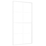 Vidaxl schuifdeur 102,5x205 cm esg-glas en aluminium wit