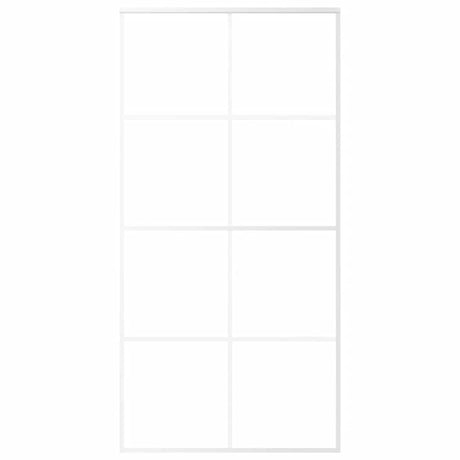 Vidaxl schuifdeur 102,5x205 cm esg-glas en aluminium wit