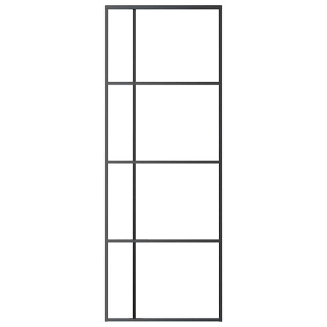 Vidaxl schuifdeur 76x205 cm esg-glas en aluminium zwart