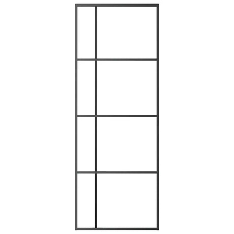 Vidaxl schuifdeur 76x205 cm mat esg-glas en aluminium zwart