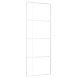 Vidaxl schuifdeur 76x205 cm esg-glas en aluminium wit